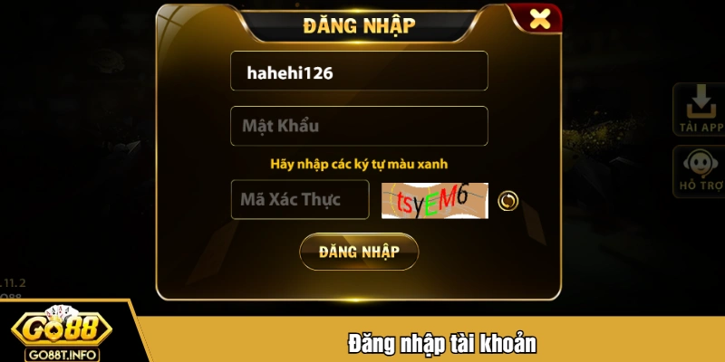 Đăng nhập tài khoản